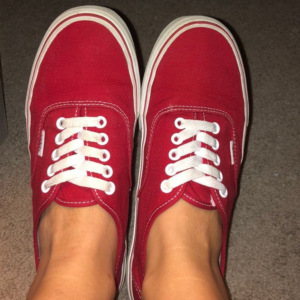 Red Authentic Vans